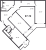 Планировка трехкомнатной квартиры площадью 97.72 кв. м в новостройке ЖК "Байрон"