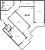 Планировка трехкомнатной квартиры площадью 96.9 кв. м в новостройке ЖК "Байрон"