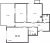 Планировка двухкомнатной квартиры площадью 98.26 кв. м в новостройке ЖК "Листва"