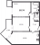 Планировка двухкомнатной квартиры площадью 60.74 кв. м в новостройке ЖК "Листва"