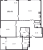 Планировка двухкомнатной квартиры площадью 131.01 кв. м в новостройке ЖК "Дефанс Премиум"