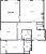 Планировка двухкомнатной квартиры площадью 130.86 кв. м в новостройке ЖК "Дефанс Премиум"