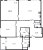 Планировка двухкомнатной квартиры площадью 130.97 кв. м в новостройке ЖК "Дефанс Премиум"