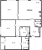 Планировка трехкомнатной квартиры площадью 128.63 кв. м в новостройке ЖК "Дефанс Премиум"