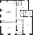 Планировка трехкомнатной квартиры площадью 113.97 кв. м в новостройке ЖК "Дефанс Премиум"