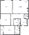 Планировка трехкомнатной квартиры площадью 128.38 кв. м в новостройке ЖК "Дефанс Премиум"