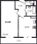 Планировка однокомнатной квартиры площадью 41.04 кв. м в новостройке ЖК "Невская история"