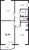 Планировка двухкомнатной квартиры площадью 58.42 кв. м в новостройке ЖК "Невская история"