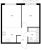 Планировка однокомнатной квартиры площадью 36.15 кв. м в новостройке ЖК "Янинский лес"