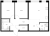 Планировка двухкомнатной квартиры площадью 58.86 кв. м в новостройке ЖК "Янинский лес"