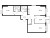 Планировка трехкомнатной квартиры площадью 84.07 кв. м в новостройке ЖК "Янинский лес"