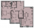 Планировка двухкомнатной квартиры площадью 120 кв. м в новостройке ЖК "Манхэттэн"