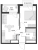 Планировка однокомнатной квартиры площадью 36.19 кв. м в новостройке ЖК "Glorax Заневский"