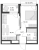 Планировка однокомнатной квартиры площадью 35.72 кв. м в новостройке ЖК "Glorax Заневский"