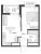 Планировка однокомнатной квартиры площадью 36.23 кв. м в новостройке ЖК "Glorax Заневский"
