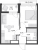 Планировка однокомнатной квартиры площадью 36.42 кв. м в новостройке ЖК "Glorax City Заневский"
