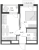 Планировка однокомнатной квартиры площадью 35.21 кв. м в новостройке ЖК "Glorax Заневский"