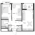Планировка двухкомнатной квартиры площадью 62.36 кв. м в новостройке ЖК "Glorax City Заневский"