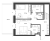Планировка двухкомнатной квартиры площадью 101.65 кв. м в новостройке ЖК "Большой 67"