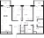 Планировка трехкомнатной квартиры площадью 83.98 кв. м в новостройке ЖК "Большой 67"