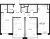 Планировка трехкомнатной квартиры площадью 87.23 кв. м в новостройке ЖК "Большой 67"
