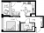 Планировка однокомнатной квартиры площадью 40.67 кв. м в новостройке ЖК "Glorax Premium Василеостровский"