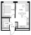 Планировка однокомнатной квартиры площадью 39.26 кв. м в новостройке ЖК "Glorax Premium Василеостровский"