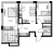 Планировка двухкомнатной квартиры площадью 64.04 кв. м в новостройке ЖК "Glorax Premium Василеостровский"