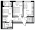 Планировка двухкомнатной квартиры площадью 61.38 кв. м в новостройке ЖК "Glorax Premium Василеостровский"