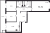 Планировка трехкомнатной квартиры площадью 71.71 кв. м в новостройке ЖК "GloraX Балтийская"