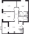 Планировка трехкомнатной квартиры площадью 63.01 кв. м в новостройке ЖК "GloraX Балтийская"
