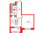 Планировка однокомнатной квартиры площадью 37.11 кв. м в новостройке ЖК "Astra Marine на набережной"
