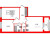 Планировка двухкомнатной квартиры площадью 56.85 кв. м в новостройке ЖК "Astra Marine на набережной"