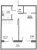 Планировка однокомнатной квартиры площадью 39.21 кв. м в новостройке ЖК "Левитан"