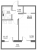 Планировка однокомнатной квартиры площадью 39.75 кв. м в новостройке ЖК "Левитан"