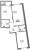 Планировка двухкомнатной квартиры площадью 62.01 кв. м в новостройке ЖК "Левитан"