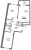 Планировка двухкомнатной квартиры площадью 62.55 кв. м в новостройке ЖК "Левитан"