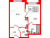 Планировка однокомнатных апартаментов площадью 35.66 кв. м в новостройке Апартаменты "ZOOM на Неве"
