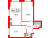 Планировка двухкомнатных апартаментов площадью 55.31 кв. м в новостройке Апартаменты "ZOOM на Неве"