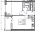 Планировка однокомнатной квартиры площадью 31.39 кв. м в новостройке ЖК "Город Звезд"
