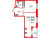 Планировка однокомнатной квартиры площадью 37.75 кв. м в новостройке ЖК "Парадный ансамбль"
