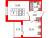 Планировка однокомнатной квартиры площадью 31.02 кв. м в новостройке ЖК "Парадный ансамбль"