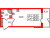 Планировка студии площадью 24.63 кв. м в новостройке ЖК "Парадный ансамбль"