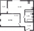 Планировка однокомнатной квартиры площадью 37.95 кв. м в новостройке ЖК "Мурино Space"