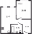 Планировка однокомнатной квартиры площадью 33.83 кв. м в новостройке ЖК "Мурино Space"