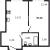 Планировка однокомнатной квартиры площадью 39.68 кв. м в новостройке ЖК "Мурино Space"