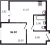Планировка однокомнатной квартиры площадью 36.92 кв. м в новостройке ЖК "Мурино Space"