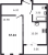 Планировка однокомнатной квартиры площадью 37.24 кв. м в новостройке ЖК "Мурино Space"