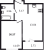 Планировка однокомнатной квартиры площадью 36.57 кв. м в новостройке ЖК "Мурино Space"