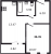 Планировка однокомнатной квартиры площадью 36.35 кв. м в новостройке ЖК "Мурино Space"